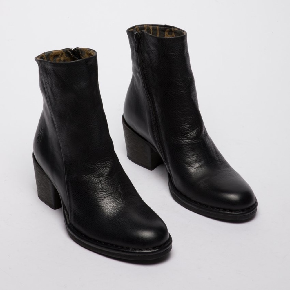 Fly London Zip Up Ankle Boots Black Size 37